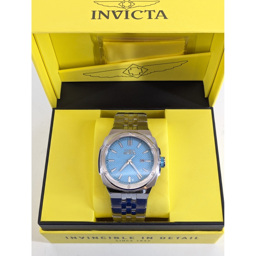 Invicta Sea Vulture 50147 Mens Watch 44mm Steel Light Blue Dial Quartz New - Picture 4 of 13